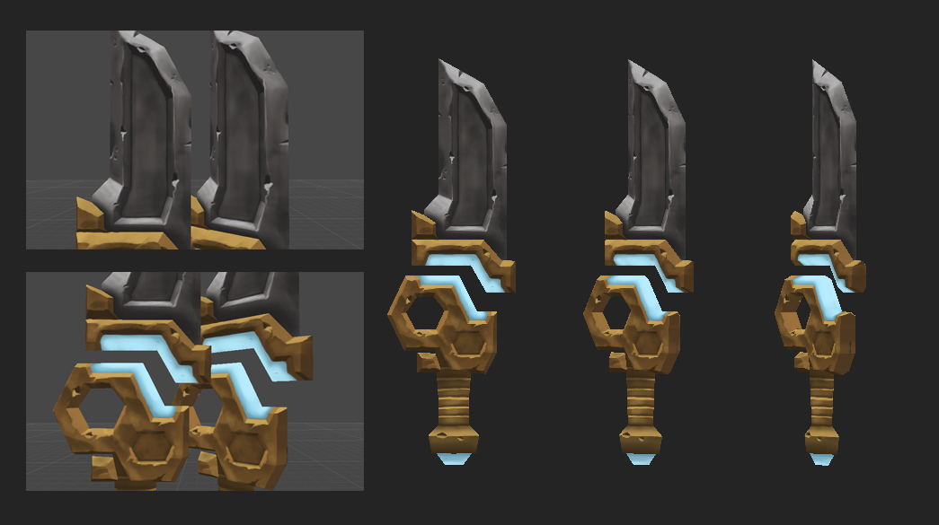 weapons fantasy Sword dagger shield props weapon design Game Art