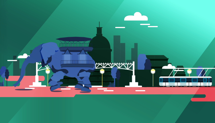vector Vectorial city flat design french cities