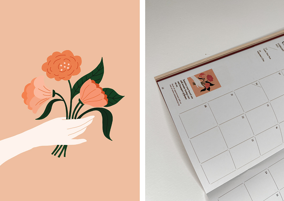 Planner book editorial layout design for Celeste Beauty Wellness brand identity art direction