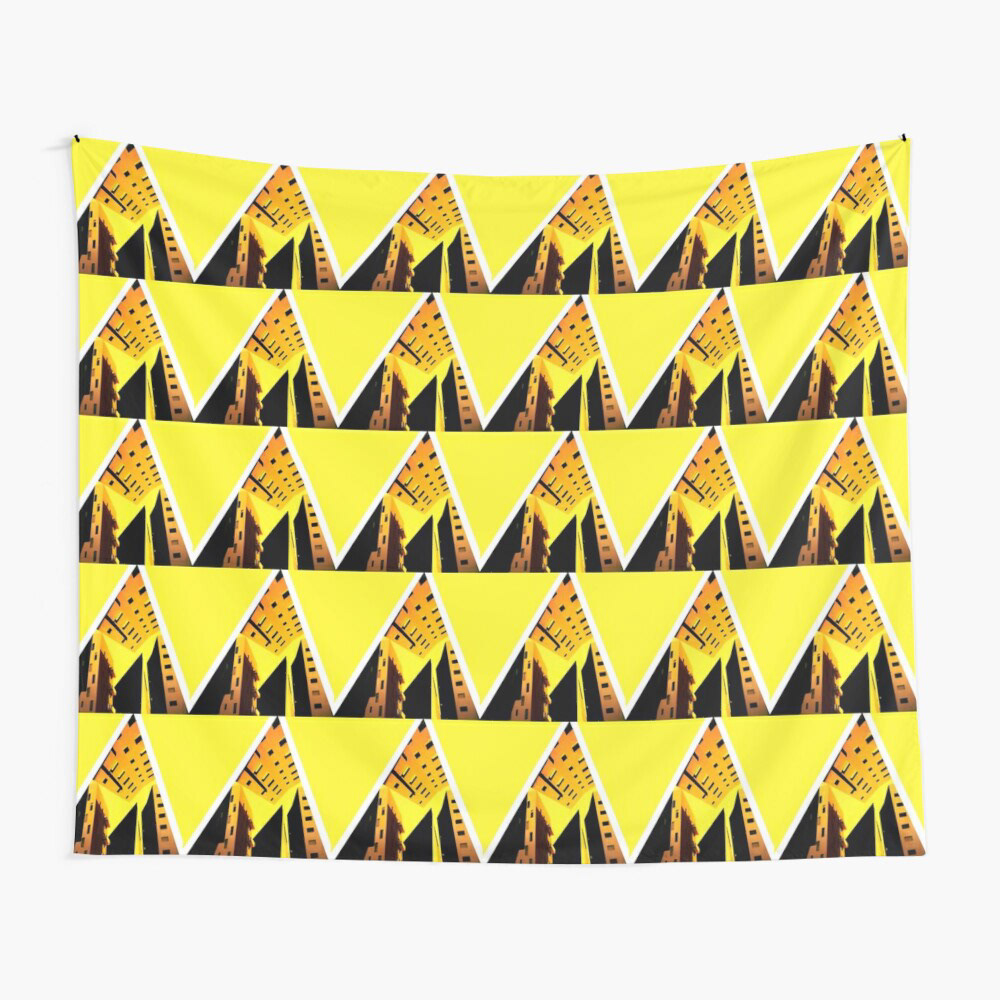 triangle geometric art architecture arlequin graphic abstract artwork modern yellow