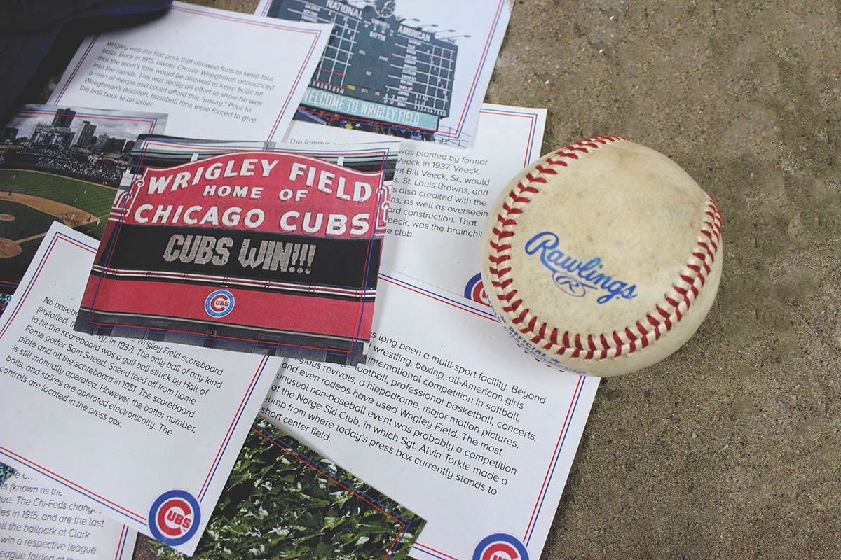 cubs Wrigley field ivy Info Cards baseball