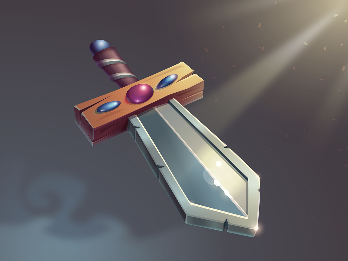 vector fantasy icons game Illustrator shield potion Sword