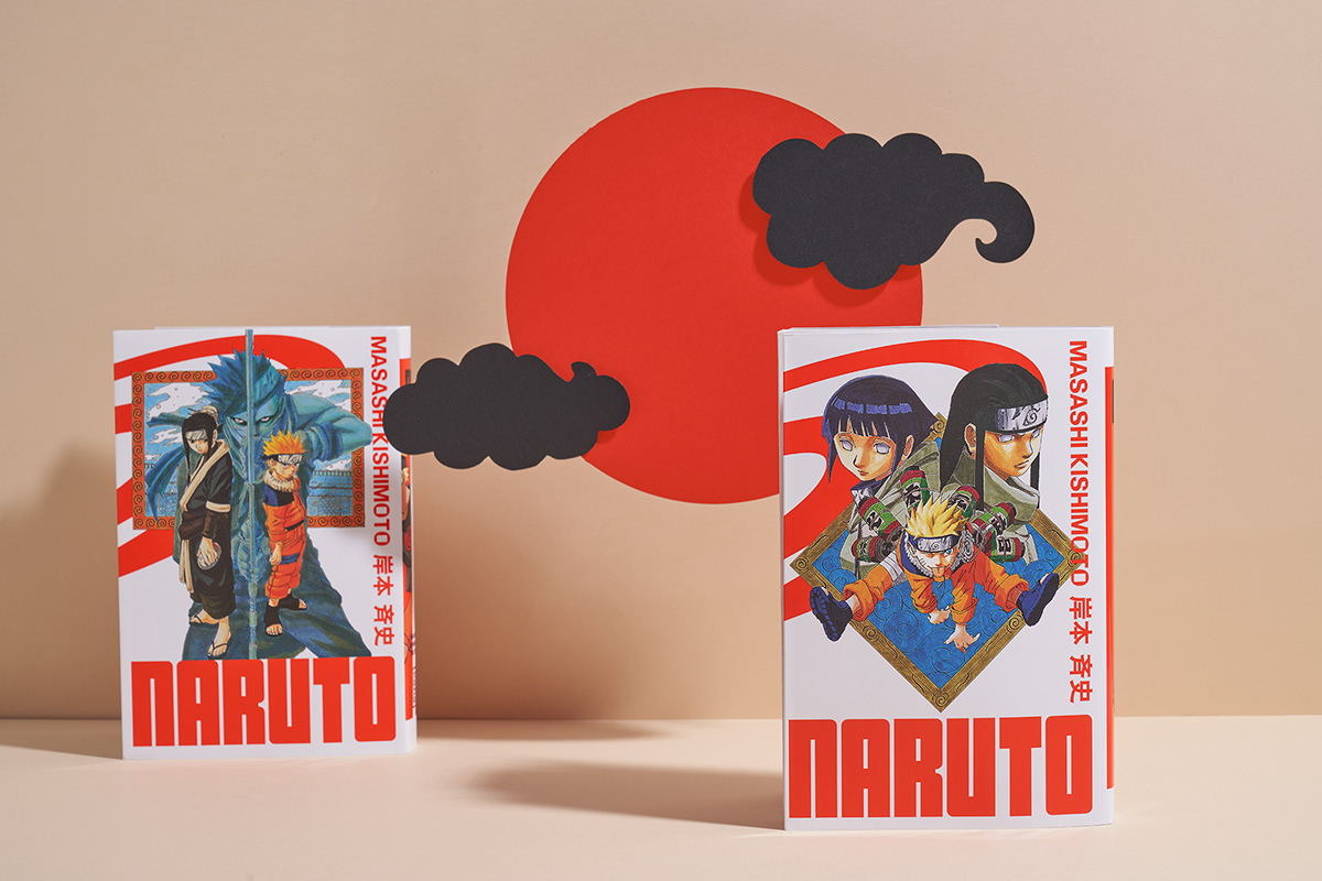 anime artwork book editorial graphic design  Layout manga naruto typography   vector