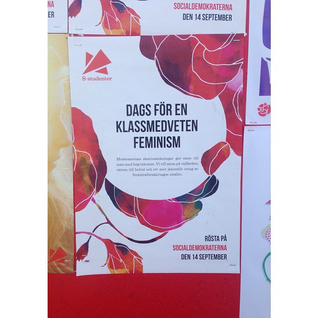 Students political Sweden Election Roses poster flyer Web Banner