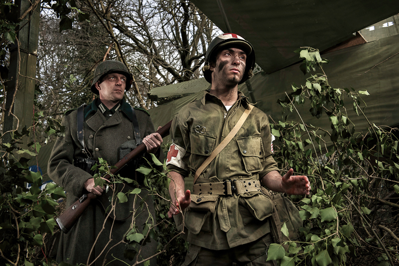 portrait re-enactors War ww2 Axis & Allies living history actors battle american soldiers