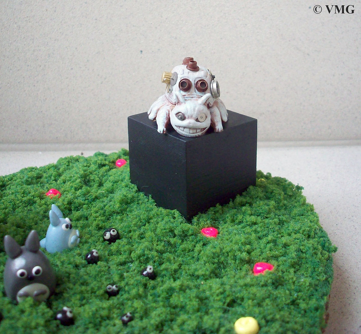 STEAMPUNK Studio Ghibli miyazaki totoro Cat bus Custom vinyl art toys polymer clay