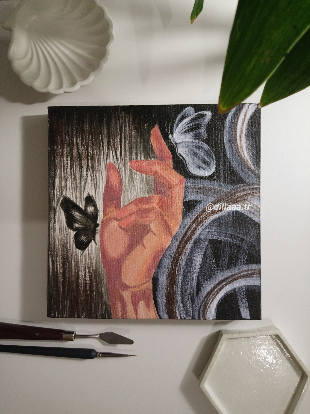 painting   surealism anatomy butterfly