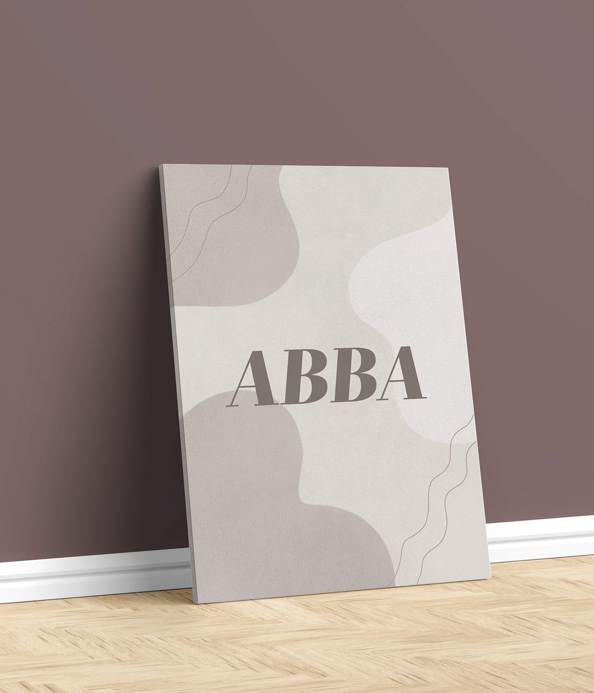 ILLUSTRATION  minimal abba music shapes lines brown floral earthy tones