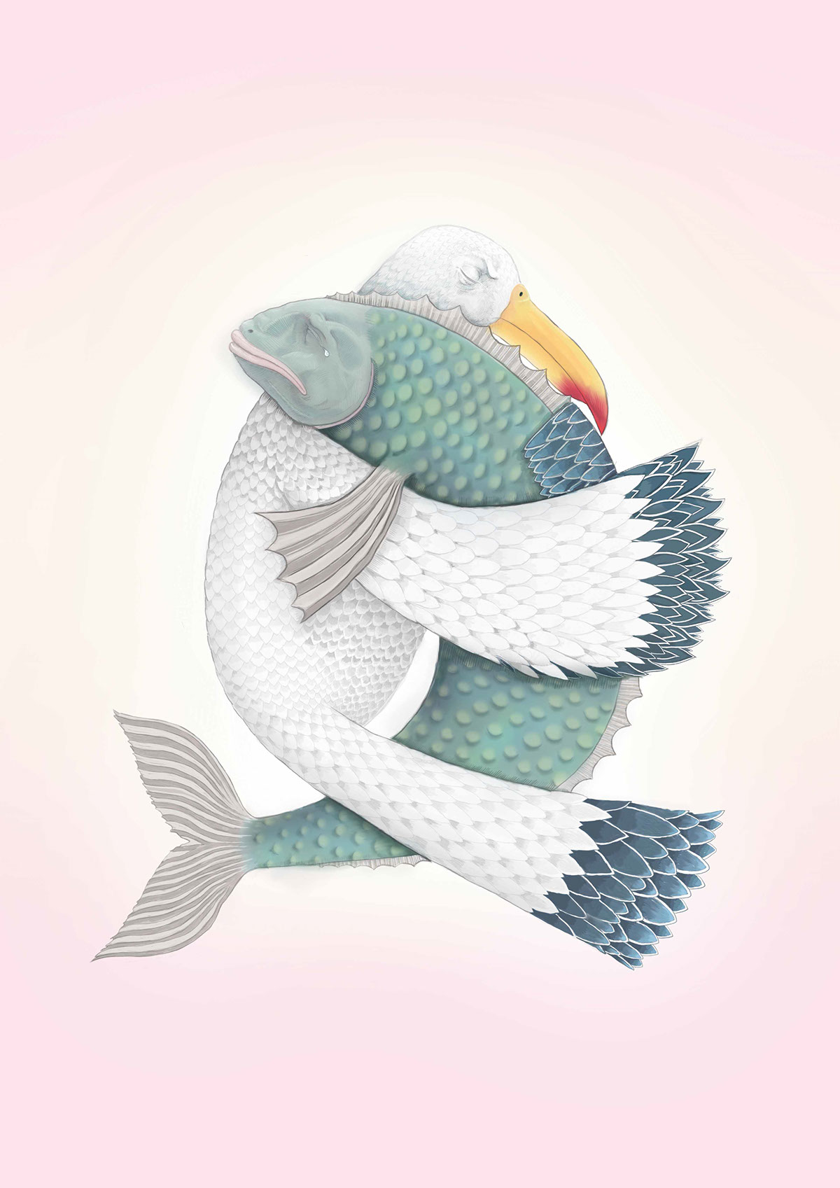 fish bird arka oda poster