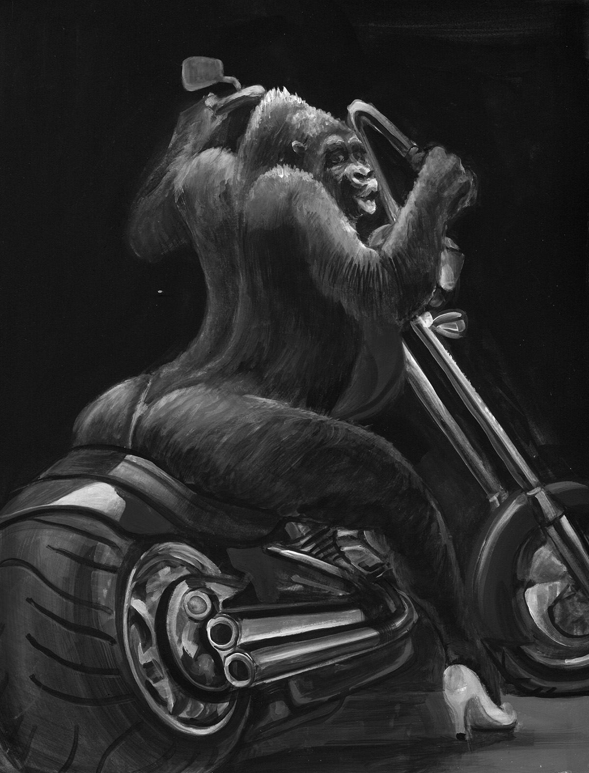 woman ape tiger bodybuilder muscules lemmy anatomy dive  realistic  surrealism  anton piggybank  3d