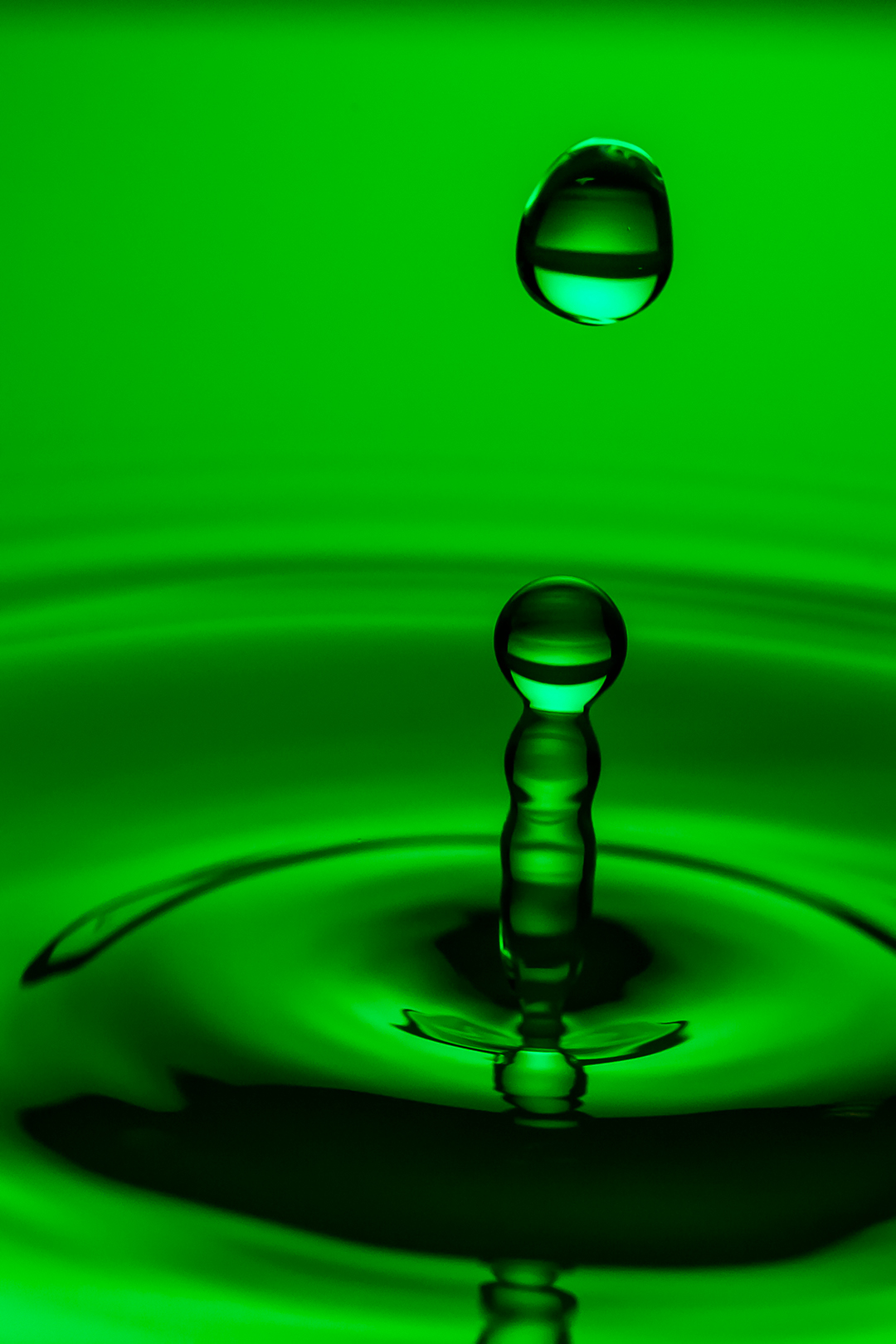 water drop green waterdrop Liquid art macro freezing