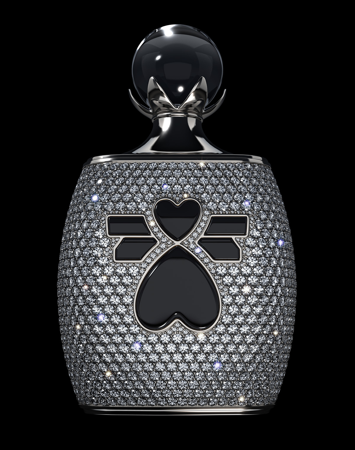 Rubies 3D CGI Perfume bottles diamonds luxury