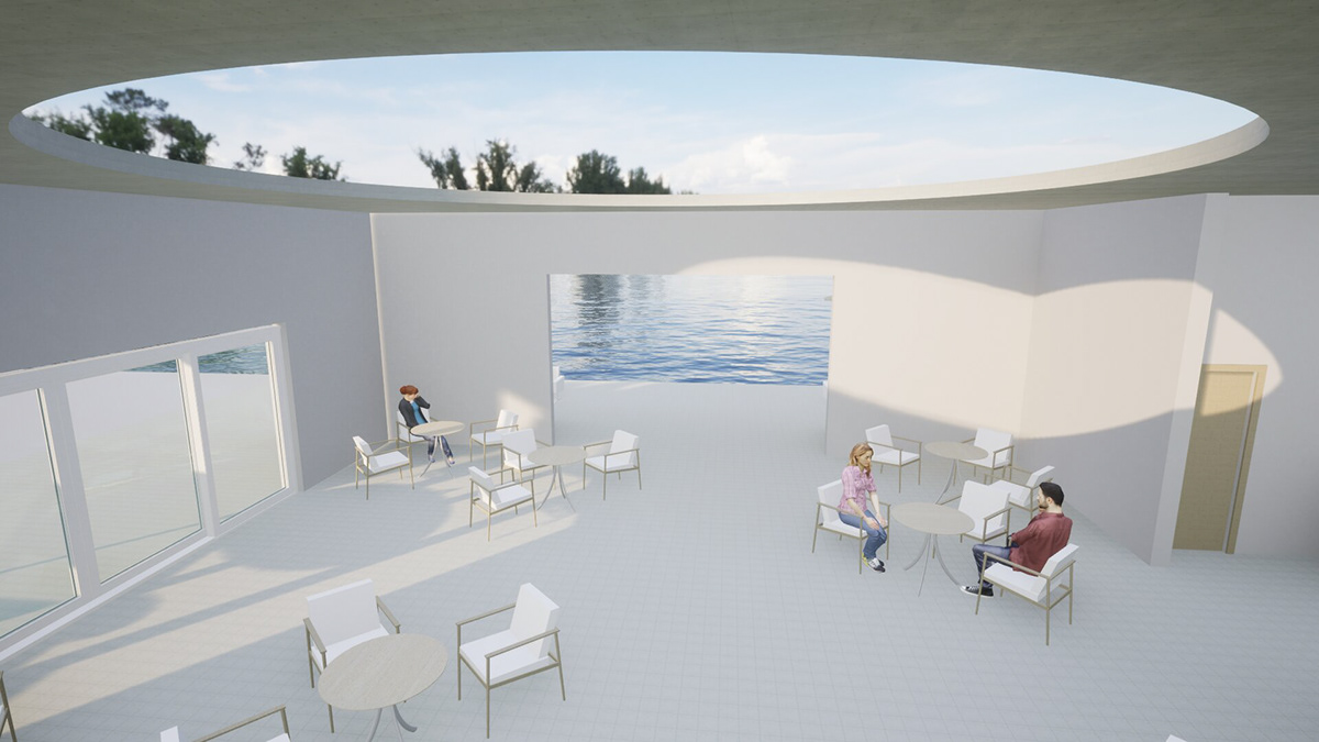 architecture visitor center tourism 3d modeling Render modern interior design  exterior