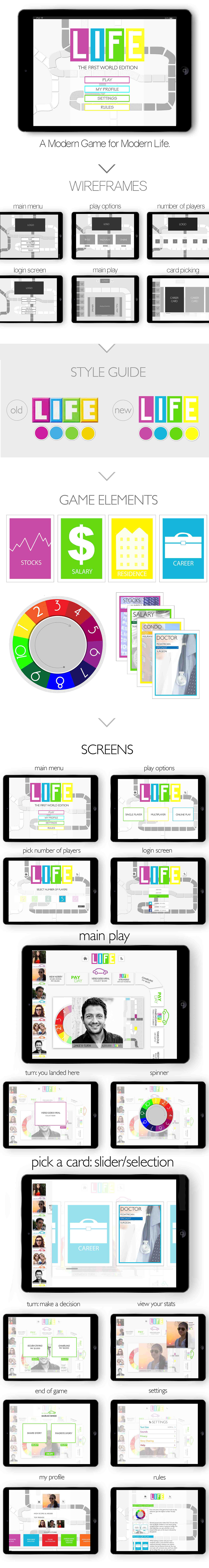 game of life interface design redesign modern flat ui