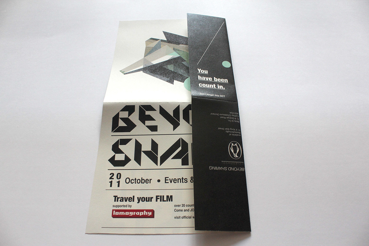 Beyond sharing ink photo edit namecard cover recycle brown paper leaflet reality logo lomo black Lomography