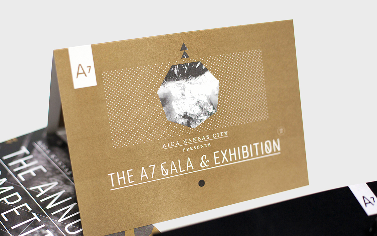 aiga AIGA Kansas City design awards Gala Exhibition  design competition identity editorial poster motion design Invitation mailer gold