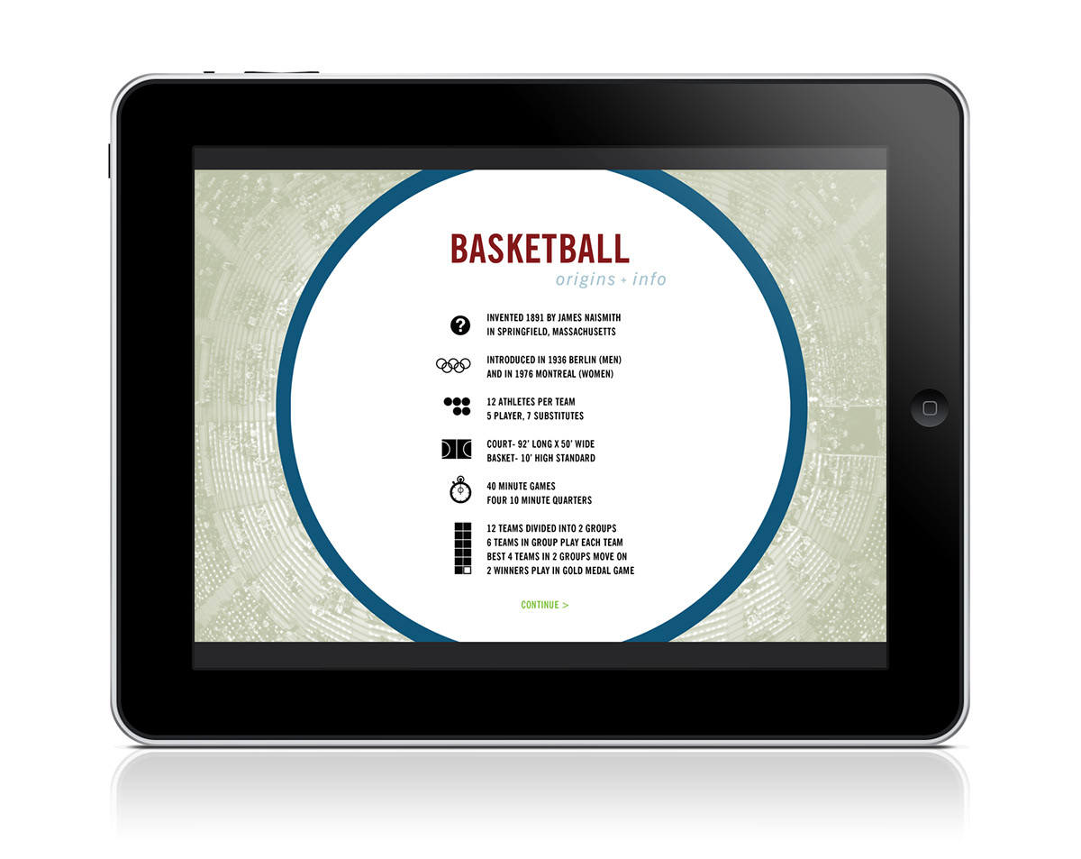 infographic Olympics iPad App