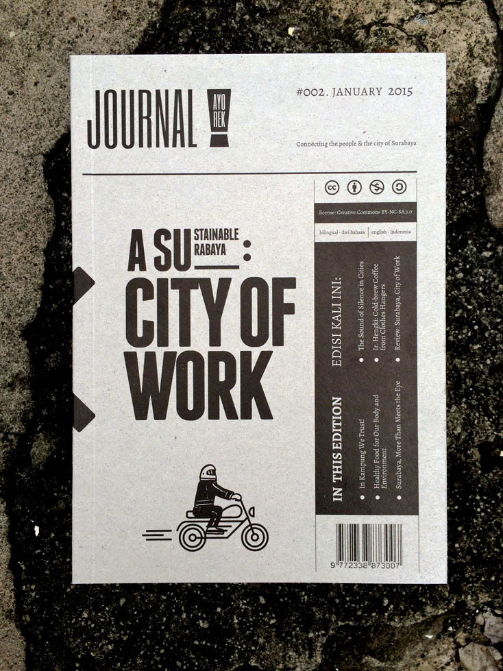 ayorek journal publication surabaya city of work city of woles bw grayscale Icon