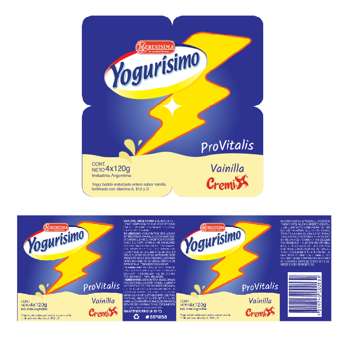 redesigne branding  laserenisima yogurisimo yogurt