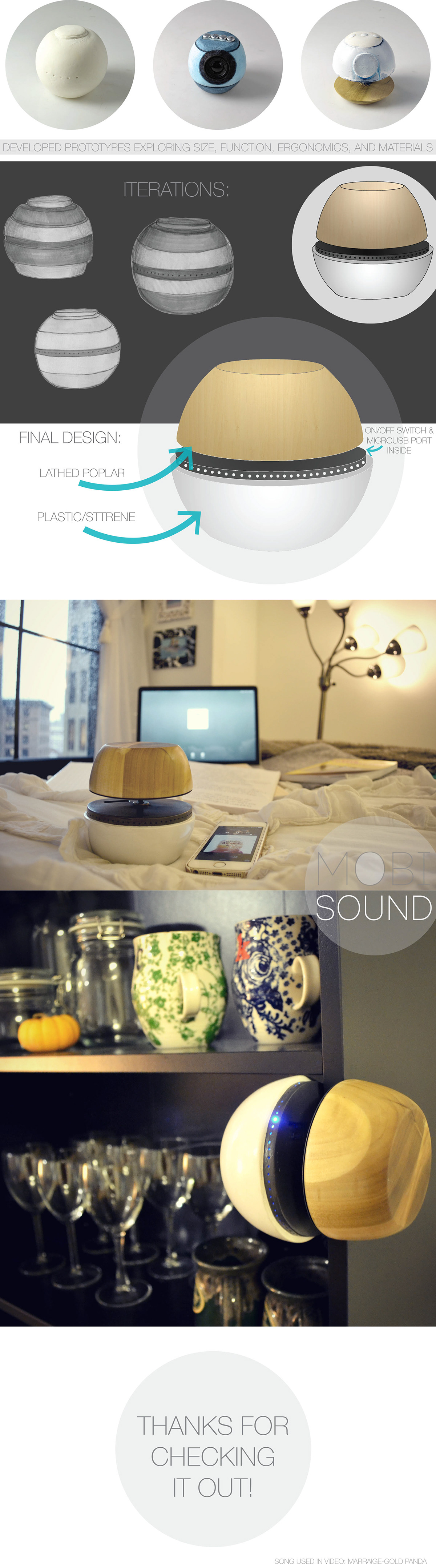 wireless bluetooth speaker mobisound mobile handheld clamp portable sound versatile