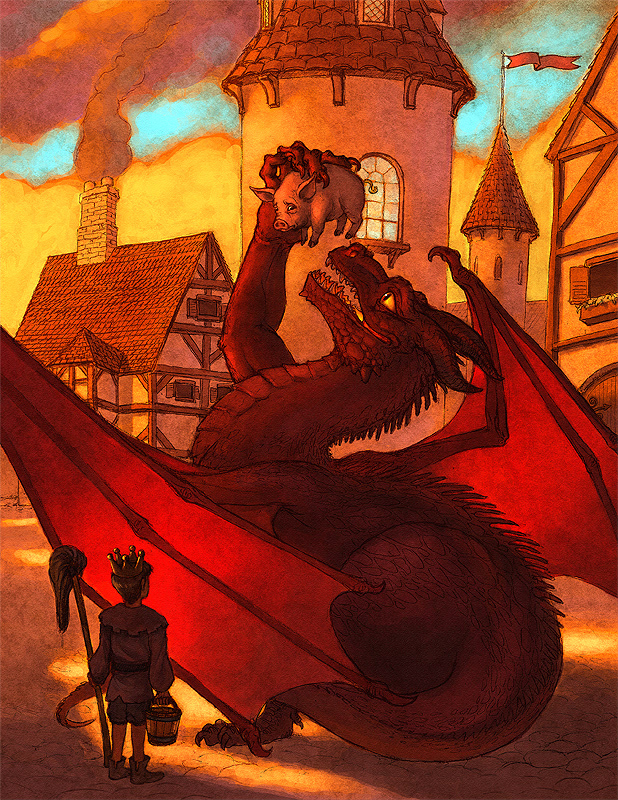 fantasy fairy tale Realism realistic kid's book Picture book dragon portrait children's illustration sci-fi