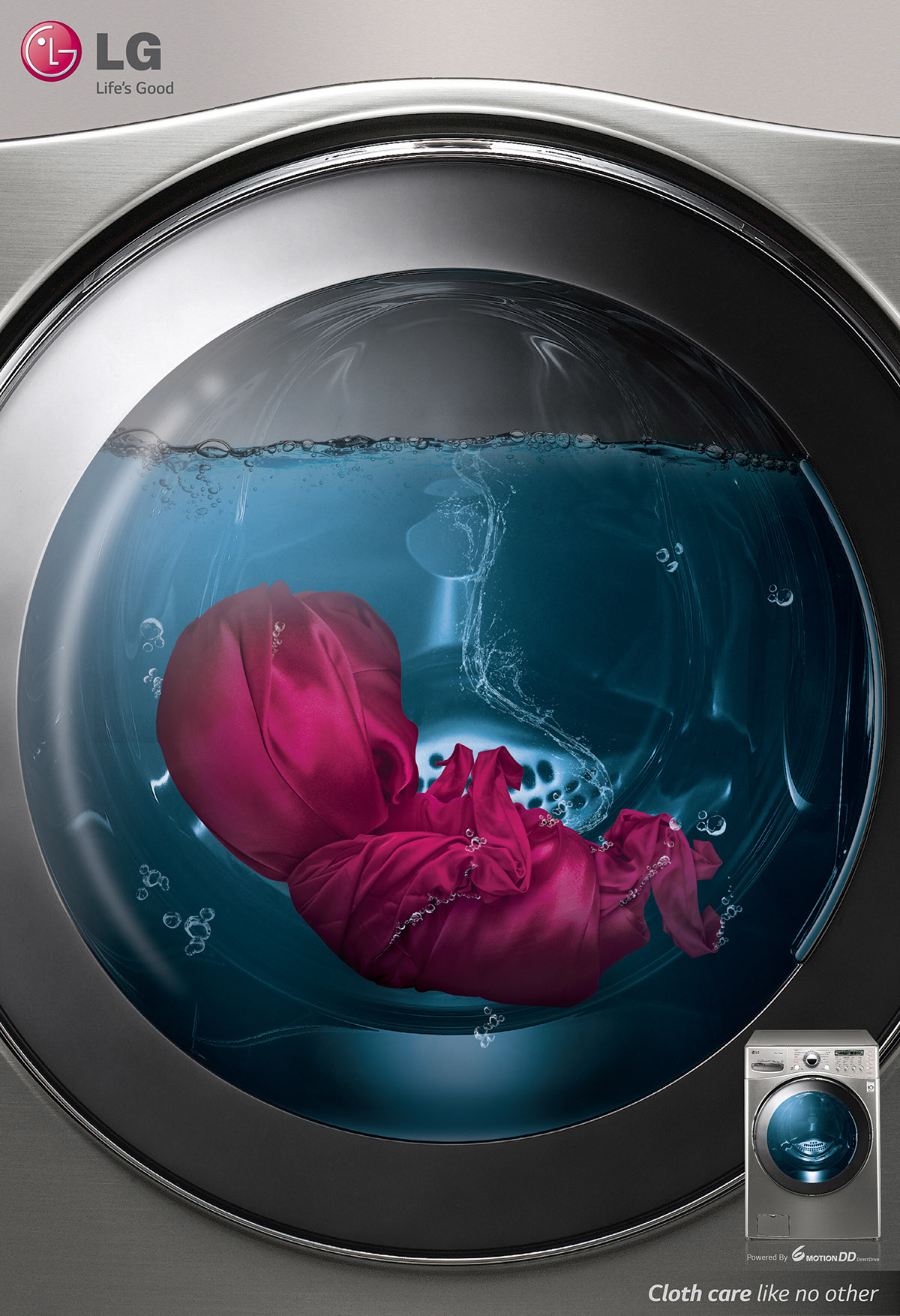 LG Washing Machine lg 6 Motion Direct drive cloth care mother care ad