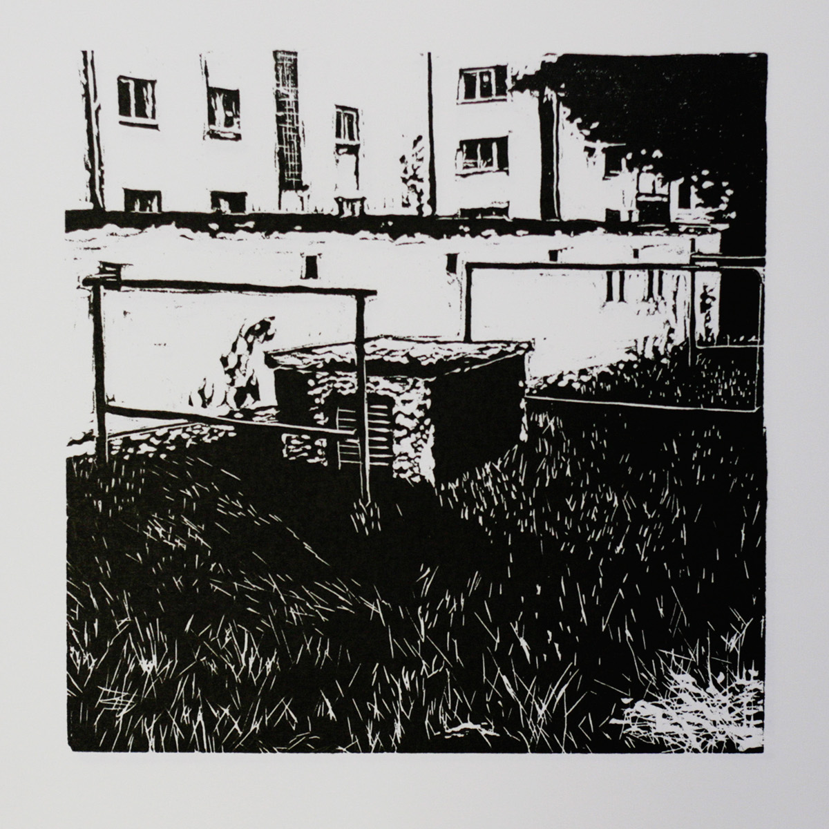 shelter bunker printmaking woodcut Mapping Archive