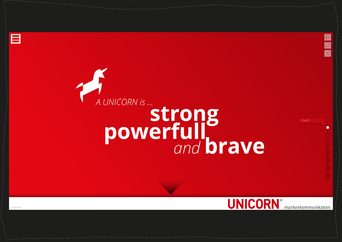 Adobe Portfolio brand strategy communication strategy unicorn Unique concept Claim text key visual