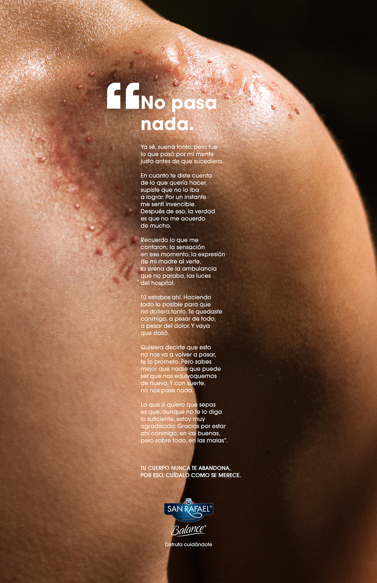 Advertising  balance Cicatriz cuerpo embarazo pregnancy publicidad san rafael scar vitiligo