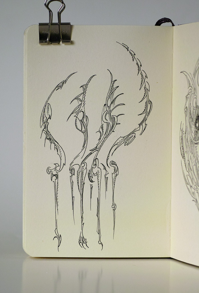 sketchbook gereksiz taramalar moleskine Rotring Brause