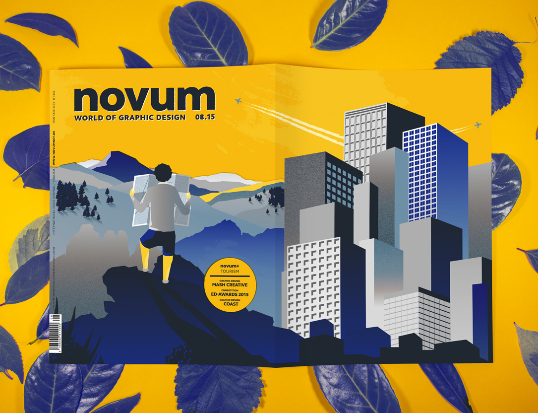 graphic design magazine tourism Tourismus Magazine Cover Letter Fold pantone colour recycling paper novum novum magazine world of graphic design print Wanderer