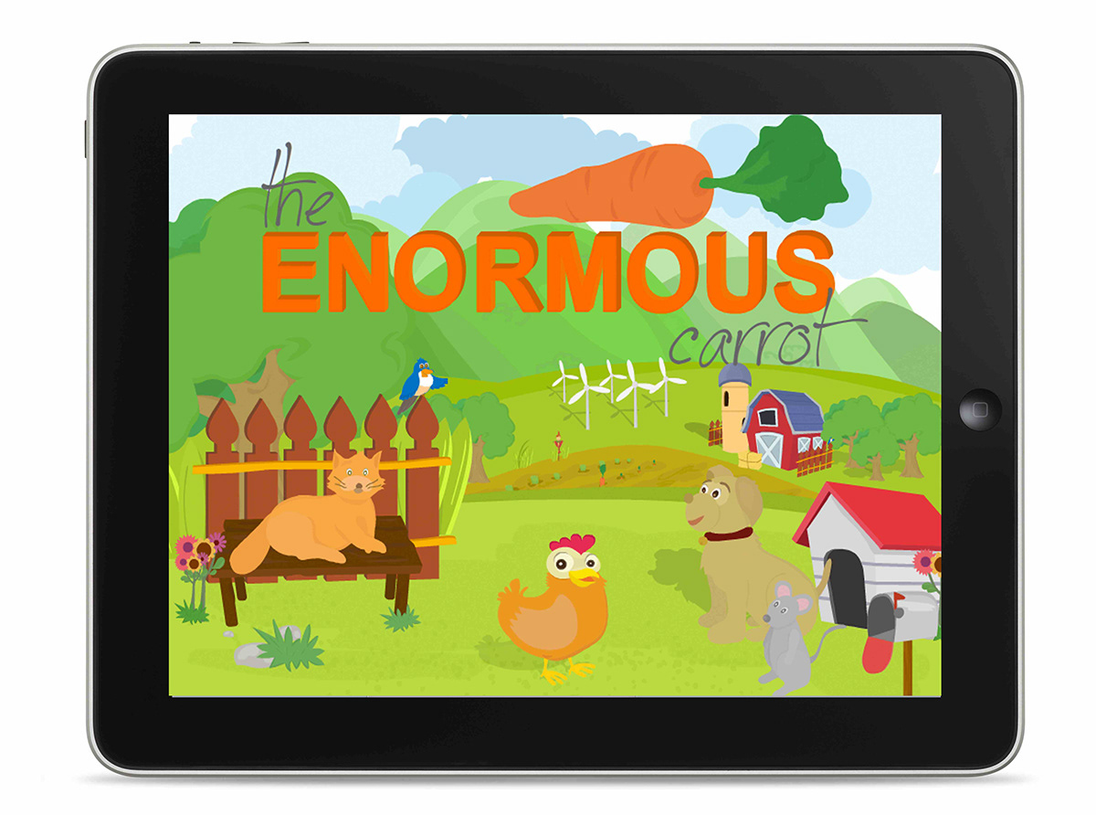 the enormous carrot child story classic story iPad flash animation