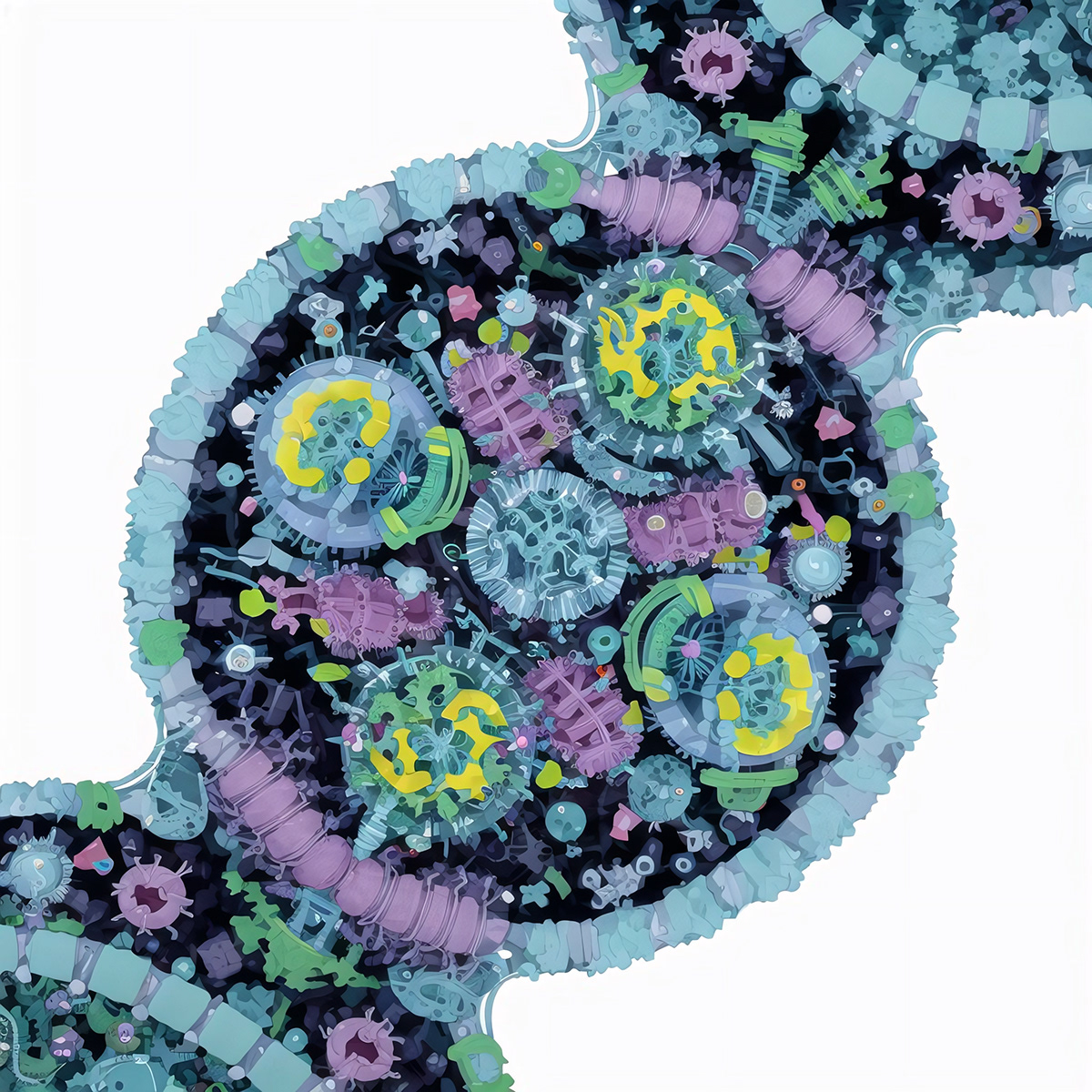 Ai Art stable diffusion lora molecular illustration