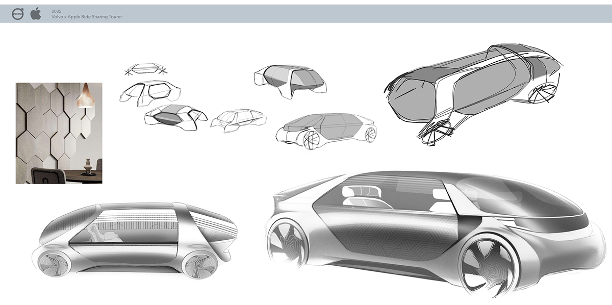 Adobe Portfolio apple automotive   car concept rideshare transportation Volvo