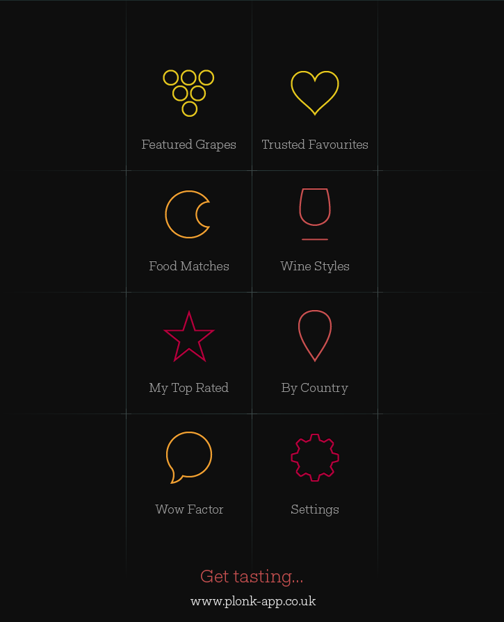 app mobile Wines application iphone colour system Mapping UI ux Guide