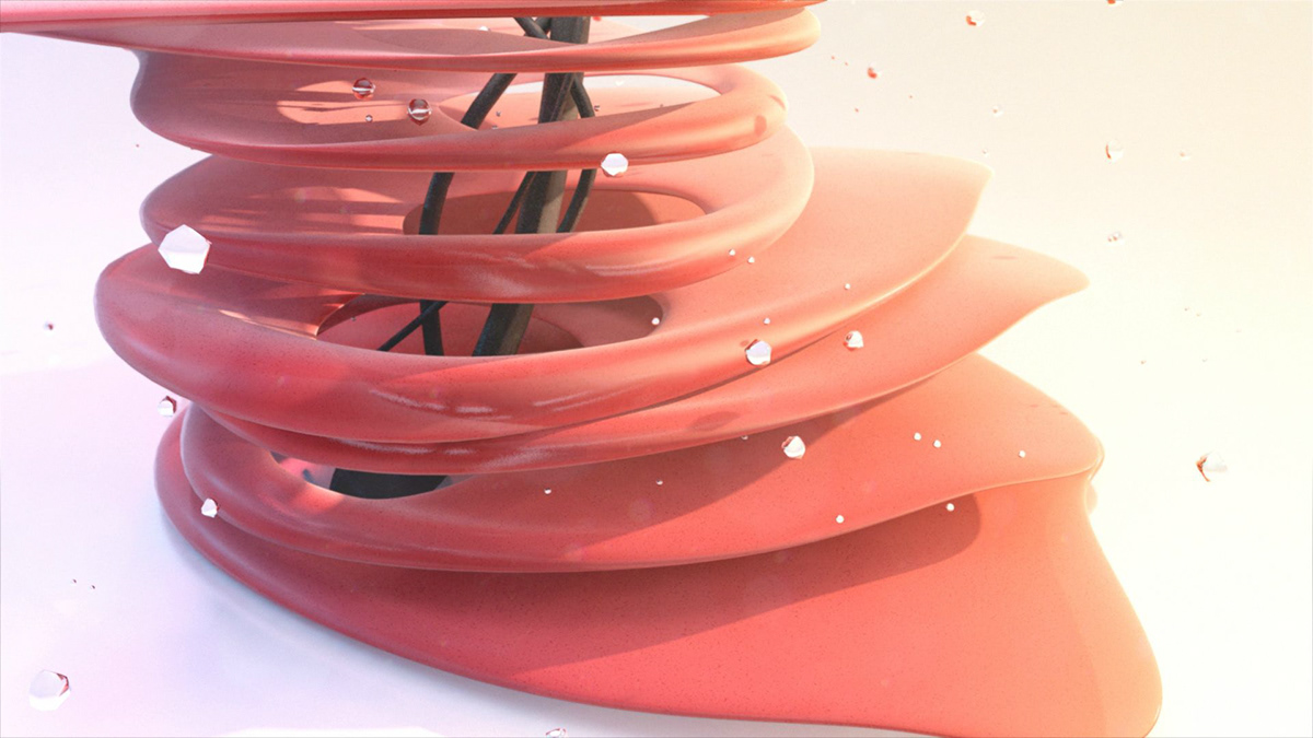 c4d Cinema 4d photoshop doodle 3D abstract Cell cellular stitch stiching Render