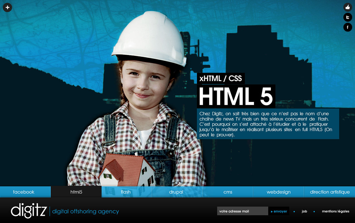 digitz HTML html5 offshore  offshoring  webagency php cms  website  flash mobile
