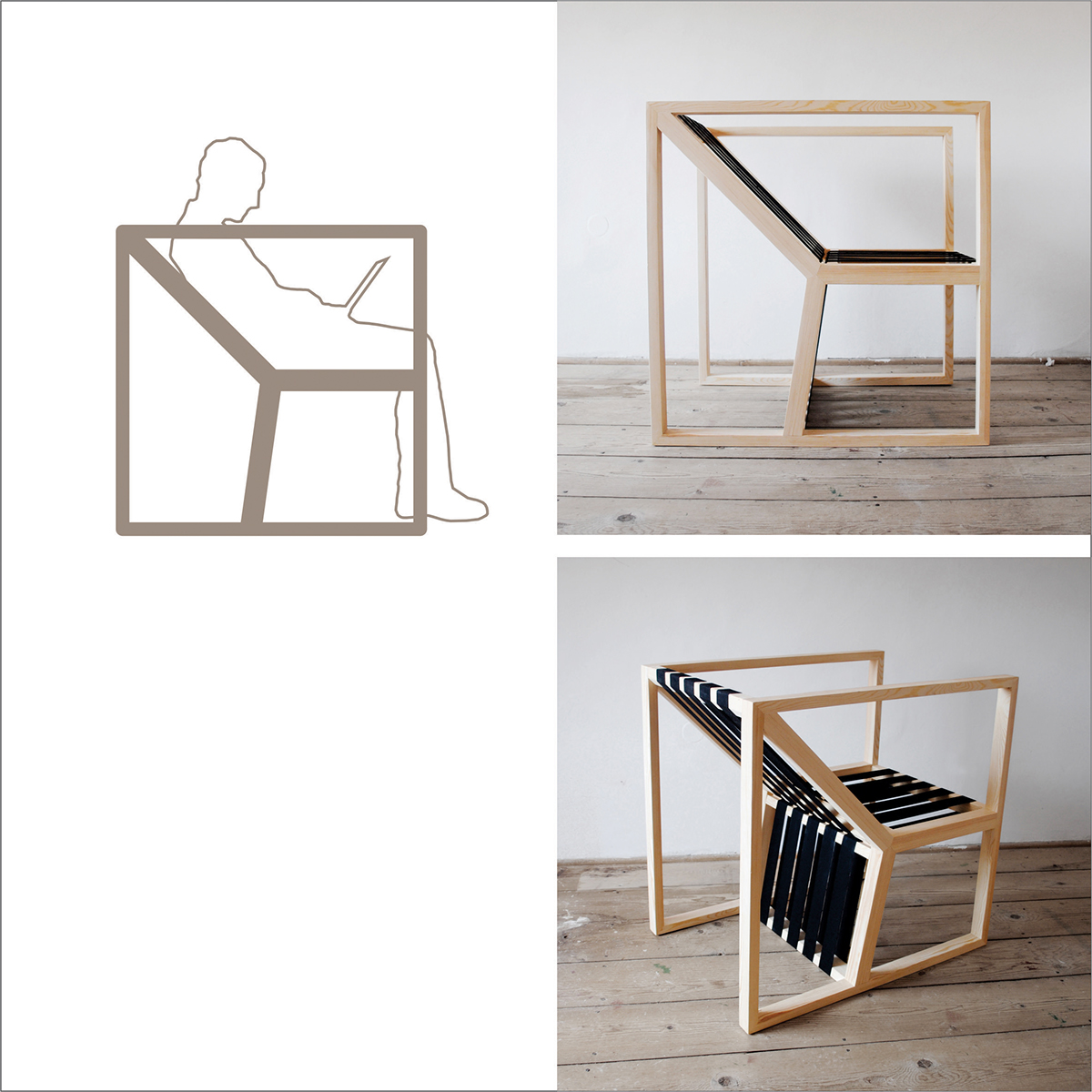 chair Motus wood cube movement woodchairs