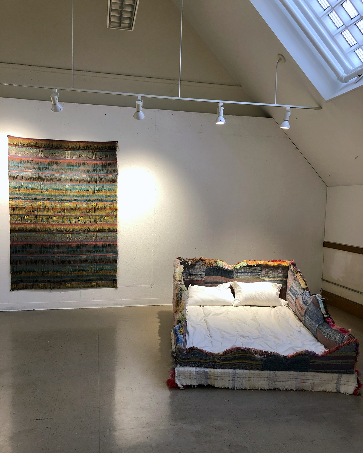 furniture Textiles risd waterloo sunset weaving silkscreen bed