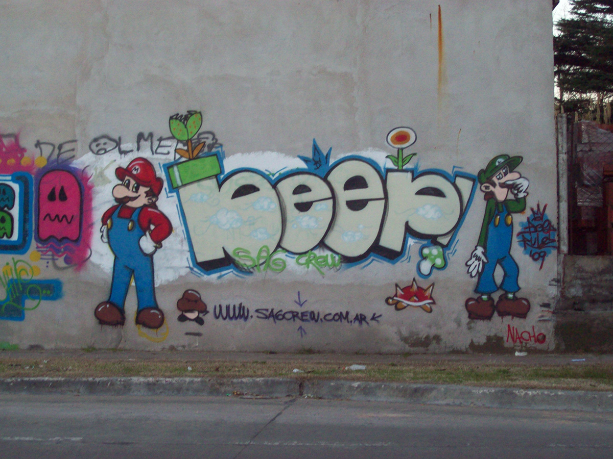 sag crew Graffiti argentina buenos aires Montana char bomb wild draw Mural