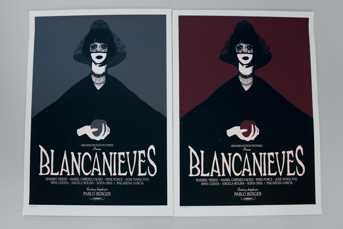 blancanieves films poster sérigraphie linoleum Pablo Berger