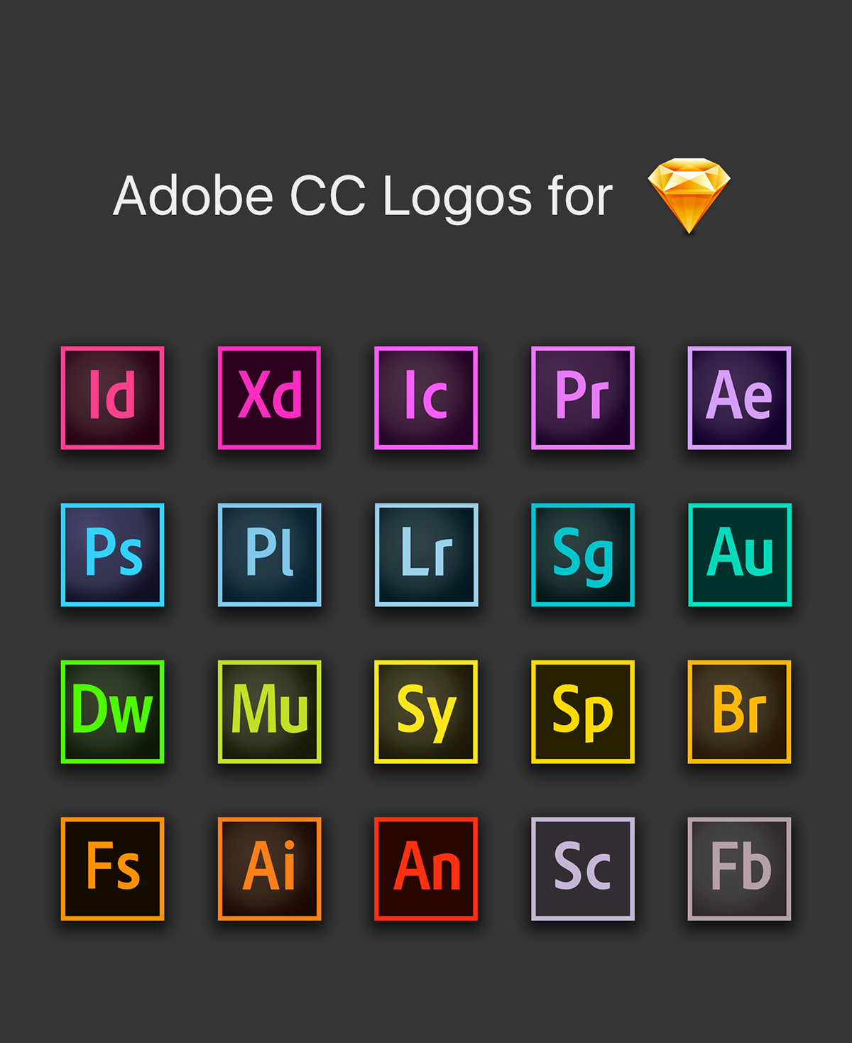 adobe sketch free logos photoshop Illustrator after effects InDesign InCopy premiere