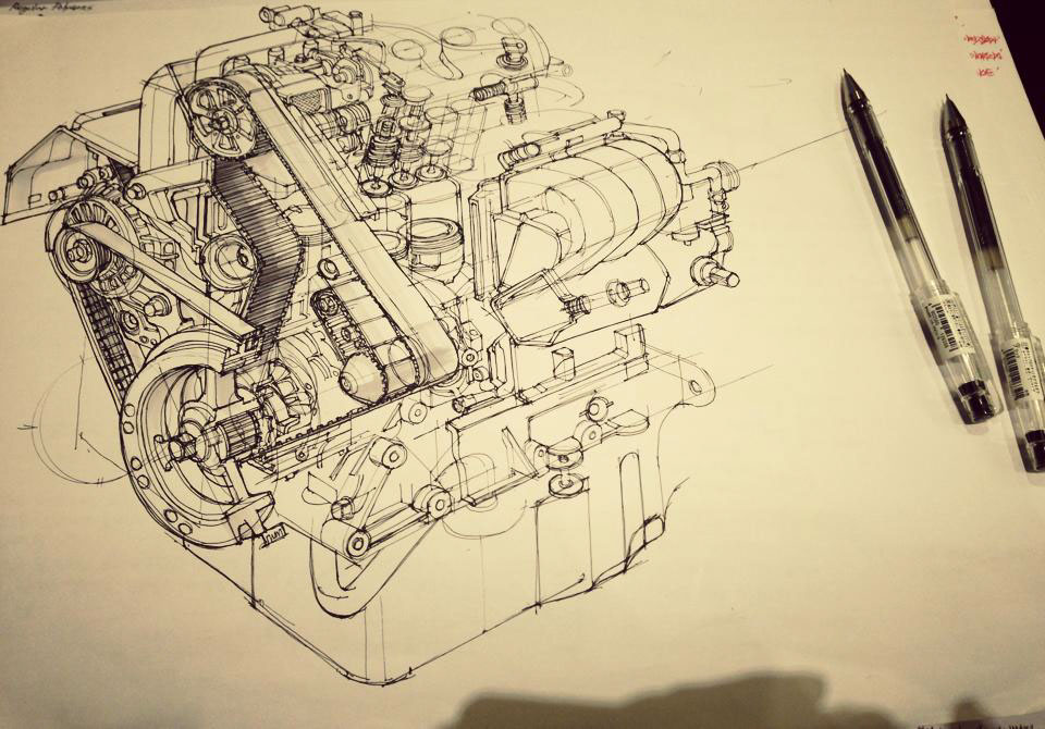 engine product drawing