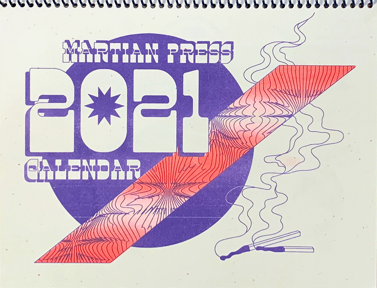 2021 calendar calendar printmaking risograph