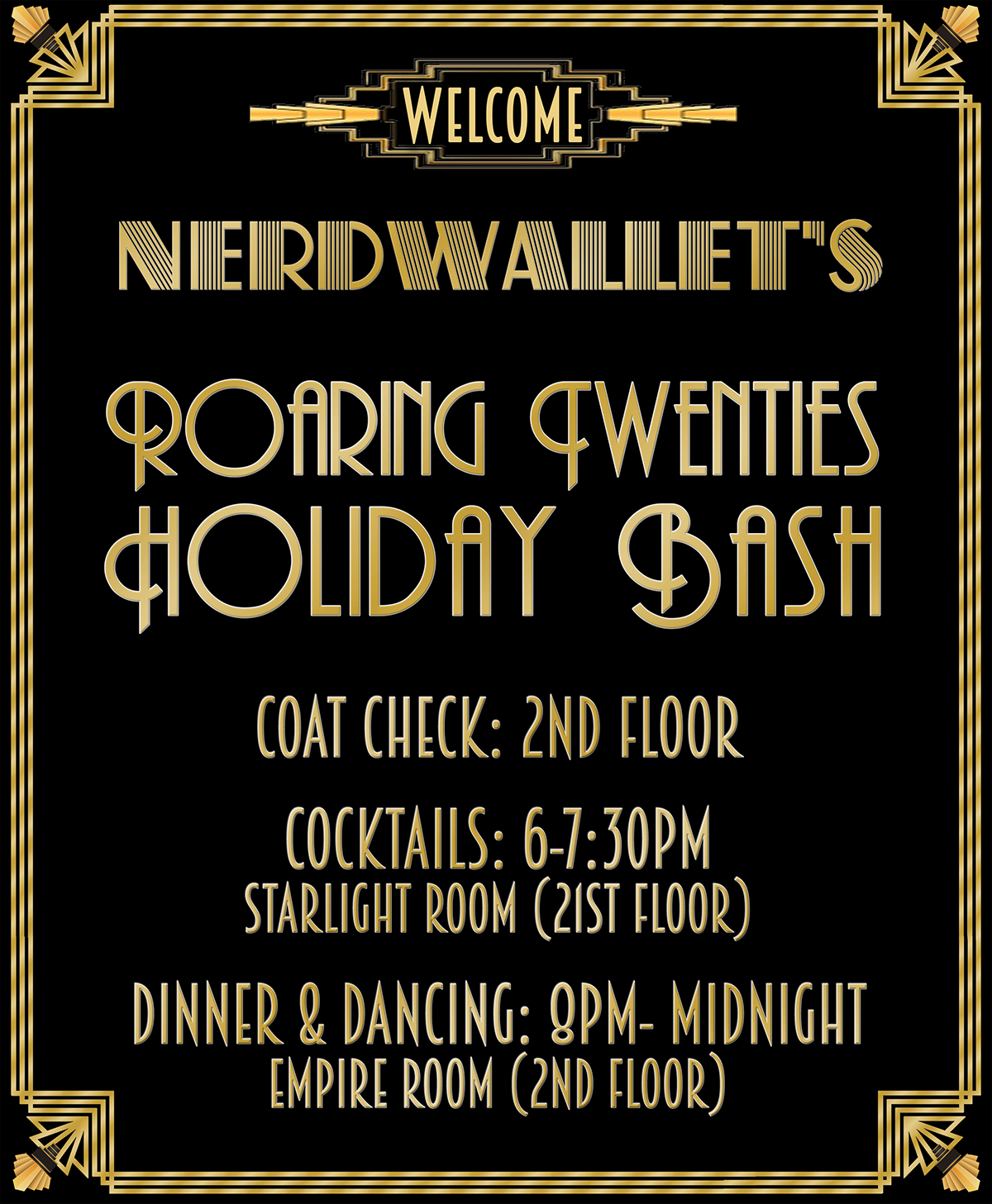 nerdwallet poster holiday party