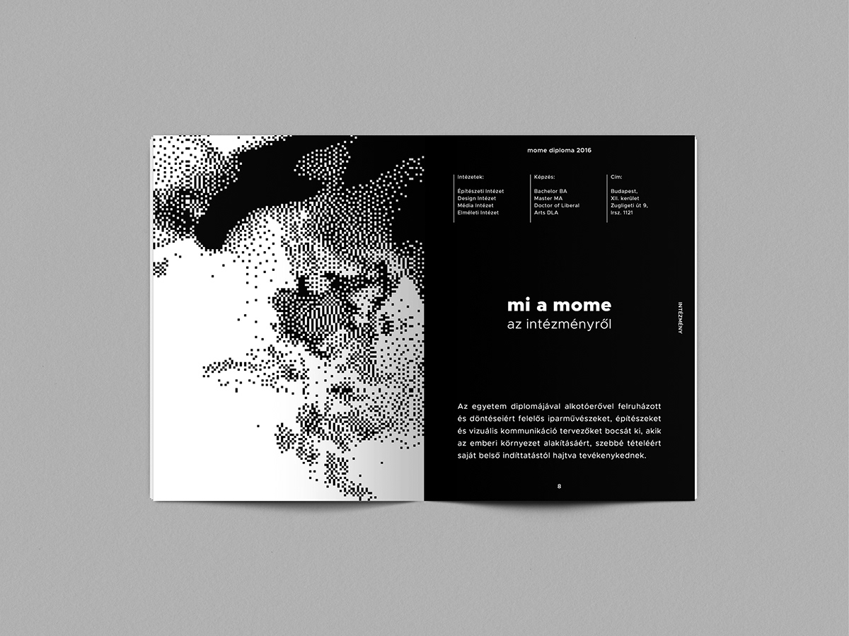diploma book editorial black & white experimental pixel gif motion graphic Web design identity graduation Stationery