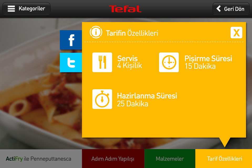 Tefal Tefal TV iphone app iPad App Website user experience kitchen cooking