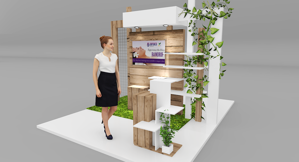 young living natural exhibition stand beauty Exhibition  green exhibition modern green exhibition green stand green beauty exhibition