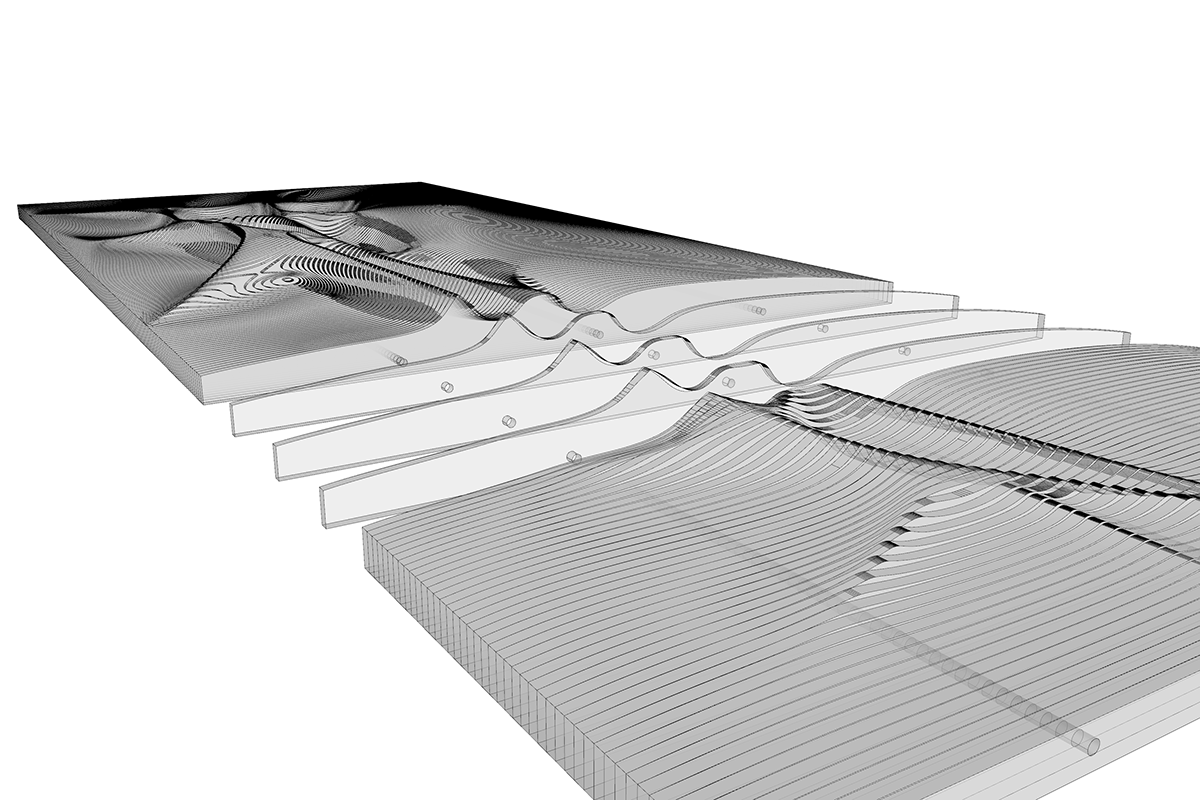 parametric plywood 3ds max 3d Models corona renderer PARAMETRICA wood concept 3D model Parametric panels Interior