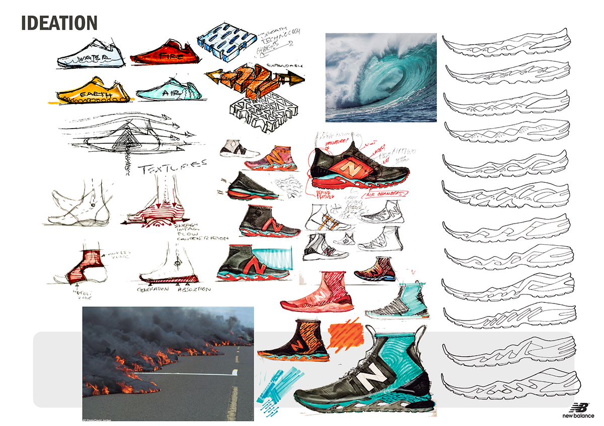 new balance NewBalance Pensole footwear design concepts running sketching sneakers